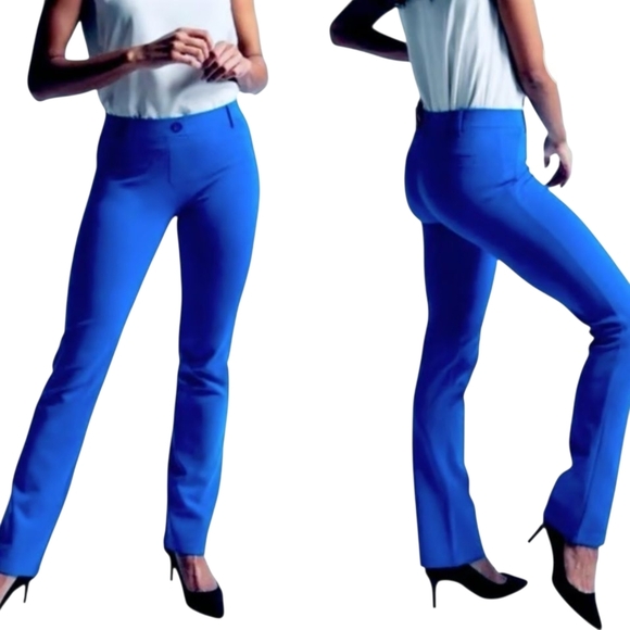Betabrand Classic Dress Yoga Pants Womens MP Royal Blue  Straight Leg Pull-on - Picture 1 of 9
